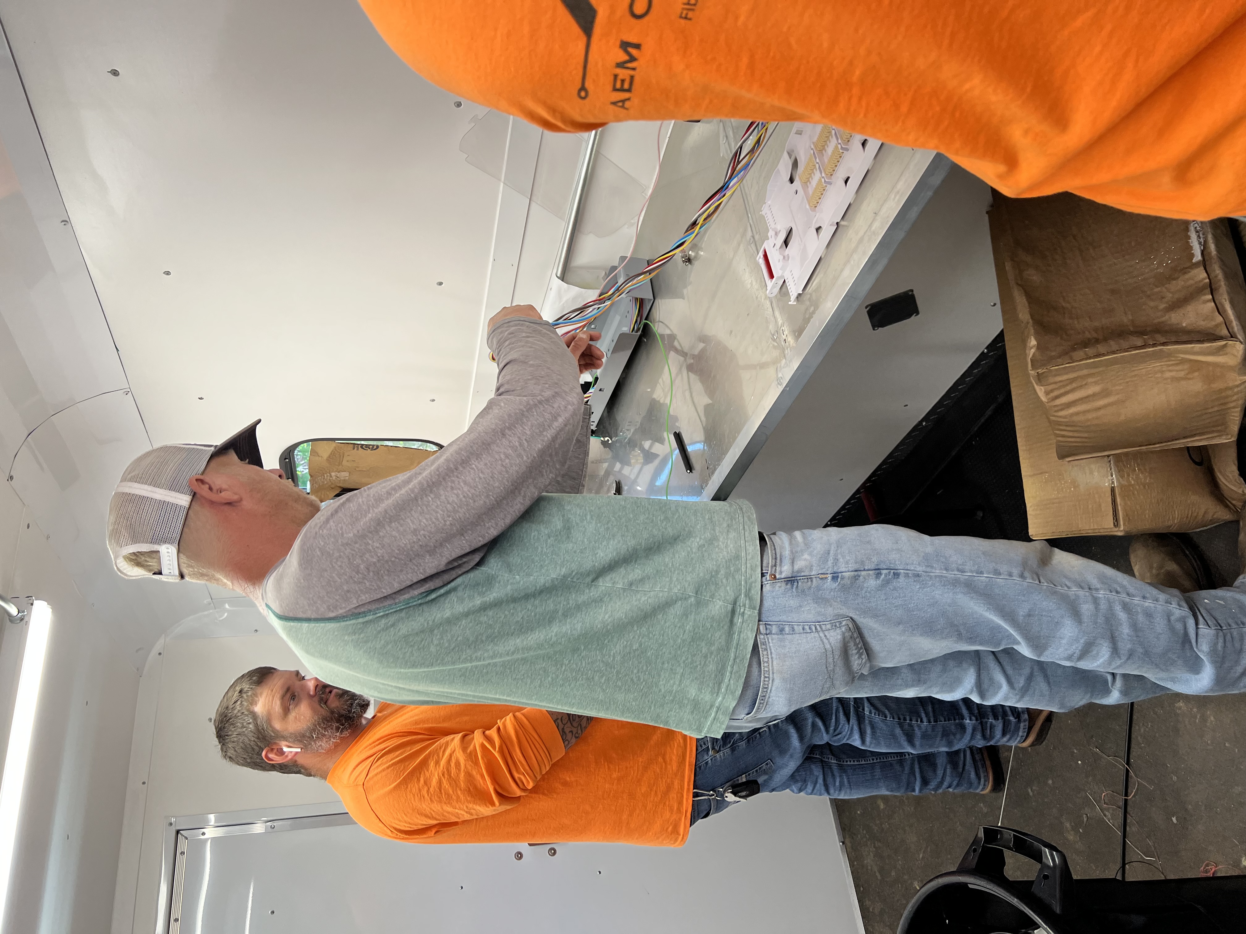 Fiber splicing operation in the field